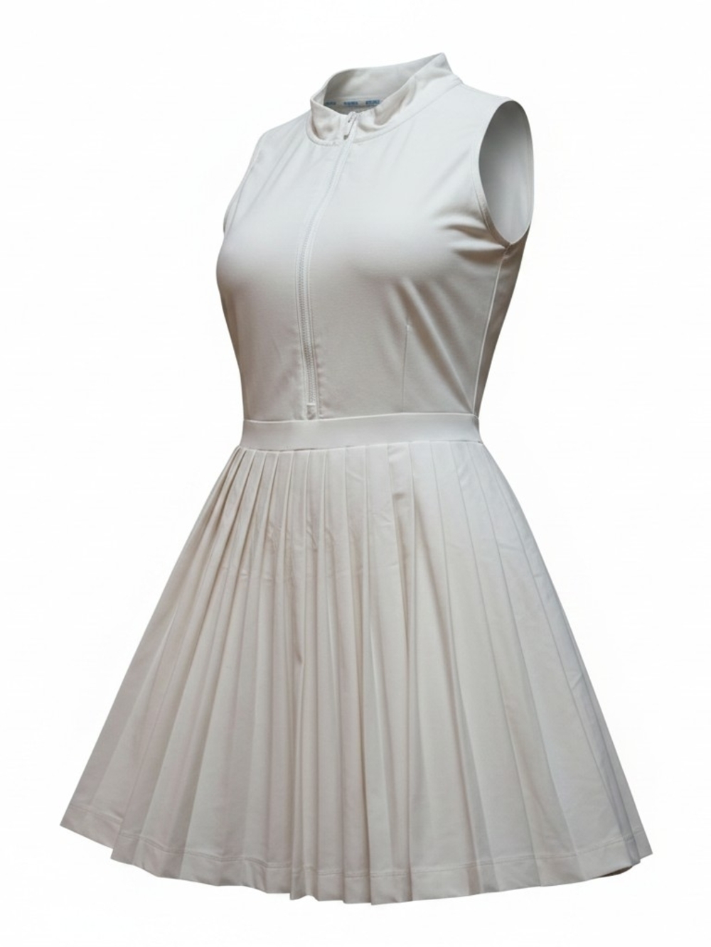 PRINCE for TARGET Pickleball Dress Pleated Zip Front Active Ivory Cream | M